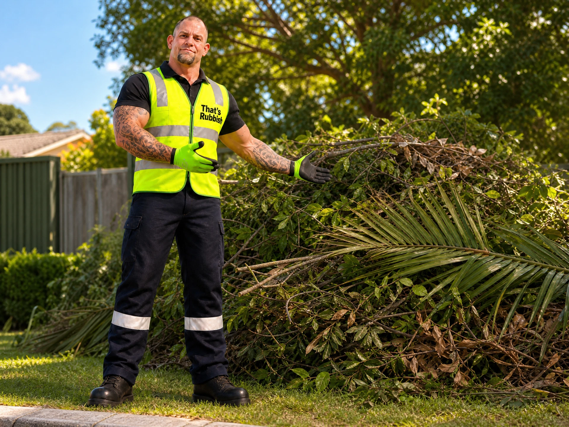 Real Jake beside garden waste in springfield for Springfield rubbish removal